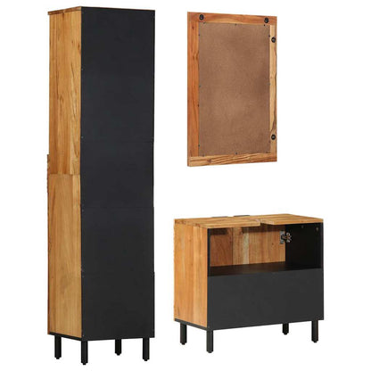 vidaXL Bathroom Cabinet Set 3 pcs Natural 38 x 33 x 160 cm