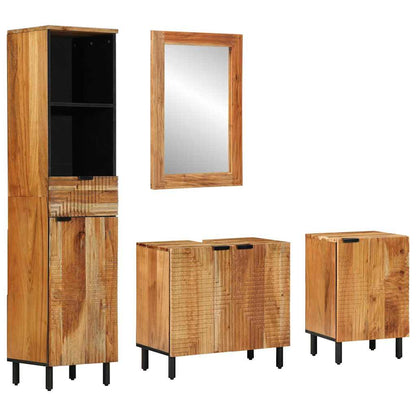 vidaXL Bathroom Cabinet Set 4 pcs Natural 38 x 33 x 160 cm