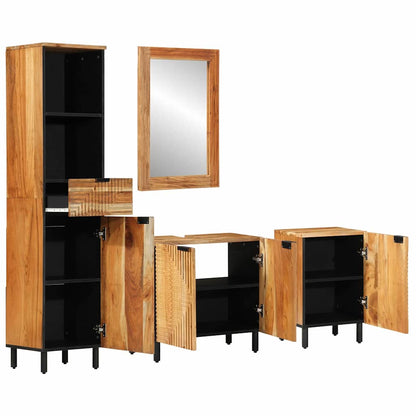 vidaXL Bathroom Cabinet Set 4 pcs Natural 38 x 33 x 160 cm