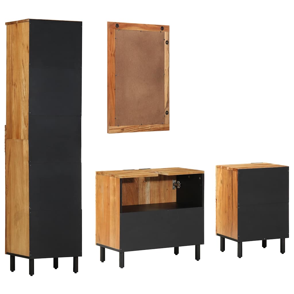 vidaXL Bathroom Cabinet Set 4 pcs Natural 38 x 33 x 160 cm