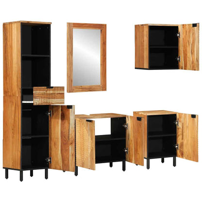 vidaXL Bathroom Cabinet Set 5 pcs Natural 38 x 33 x 160 cm
