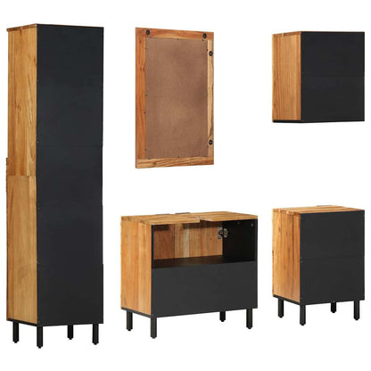 vidaXL Bathroom Cabinet Set 5 pcs Natural 38 x 33 x 160 cm