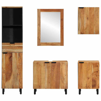 vidaXL Bathroom Cabinet Set 5 pcs Natural 38 x 33 x 160 cm