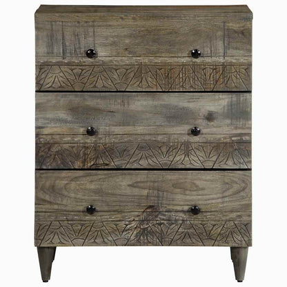 vidaXL Sideboards 2 pcs Light Grey 60x33.5x75 cm Solid Wood Mango
