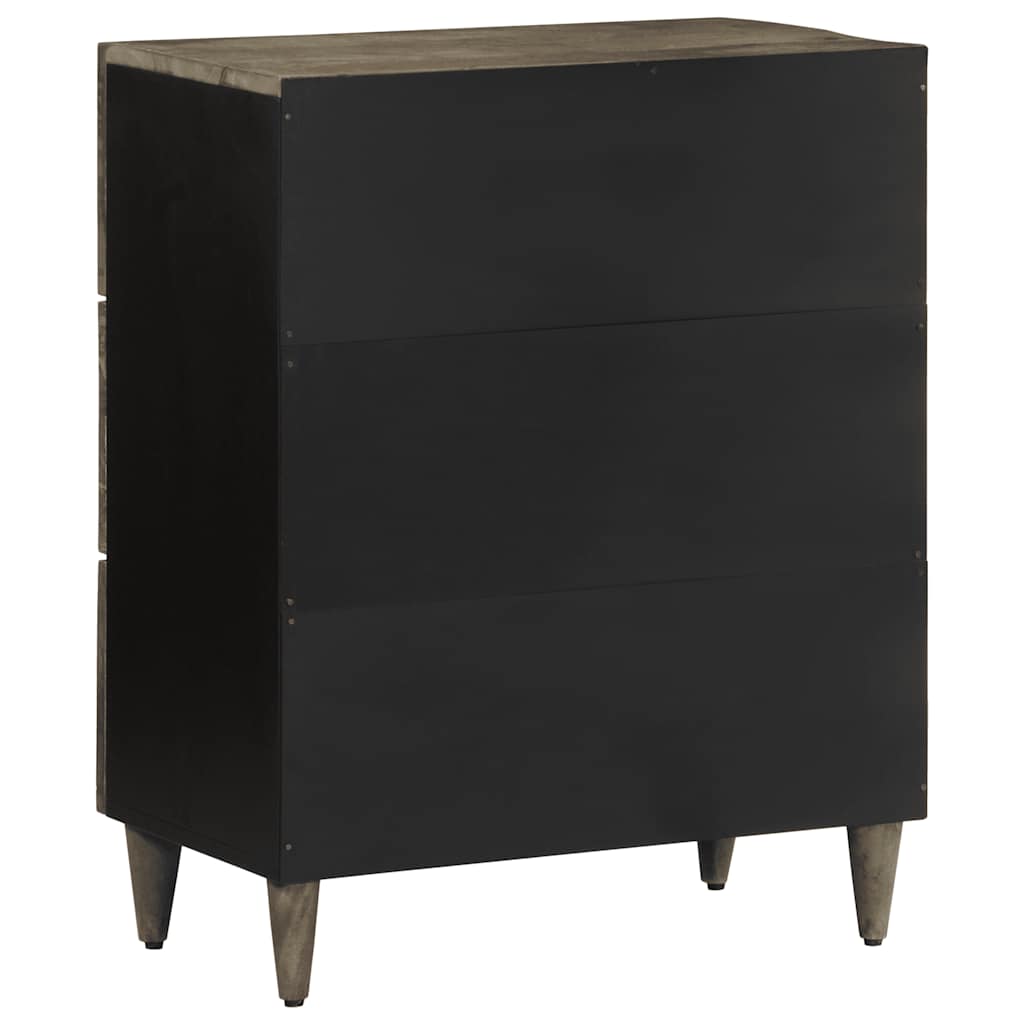 vidaXL Sideboards 2 pcs Light Grey 60x33.5x75 cm Solid Wood Mango