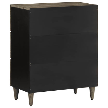 vidaXL Sideboards 2 pcs Light Grey 60x33.5x75 cm Solid Wood Mango