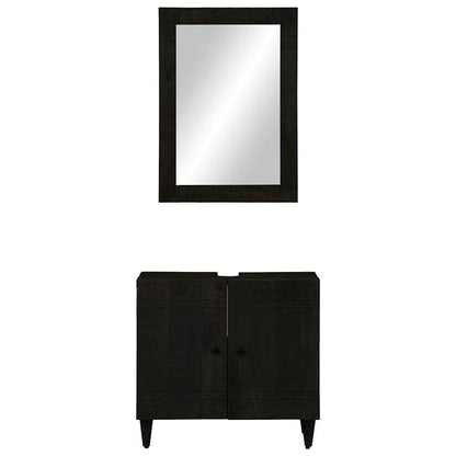 vidaXL 2 Piece Bathroom Furniture Set Solid Wood Mango