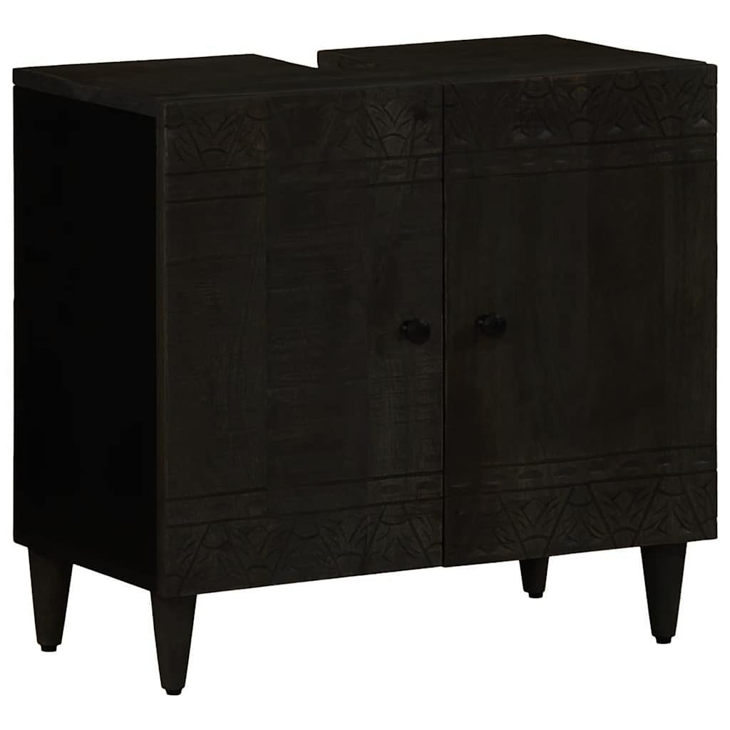 vidaXL 2 Piece Bathroom Furniture Set Solid Wood Mango