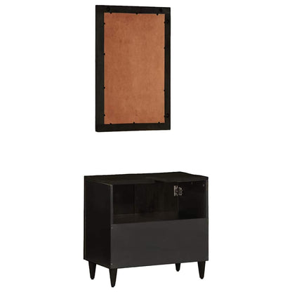 vidaXL 2 Piece Bathroom Furniture Set Solid Wood Mango