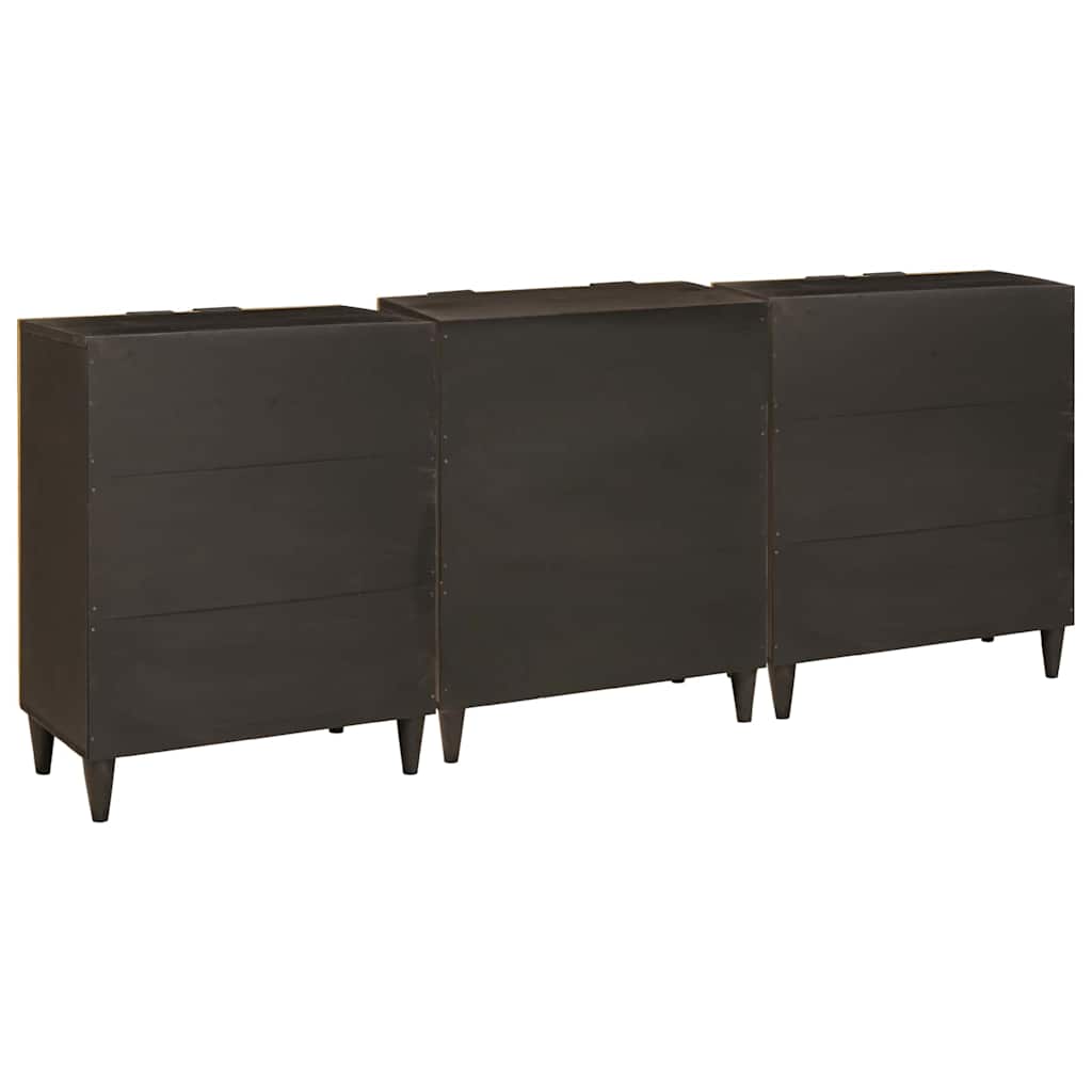 vidaXL Sideboard Set 3 pcs 180 x 33 x 75 cm Solid Mango Wood