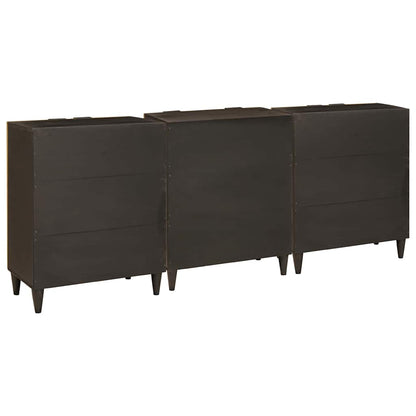 vidaXL Sideboard Set 3 pcs 180 x 33 x 75 cm Solid Mango Wood