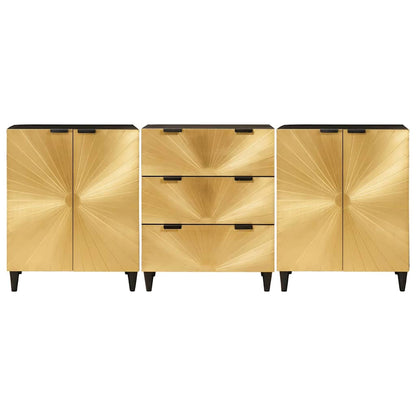 vidaXL Sideboard Set 3 pcs 180 x 33 x 75 cm Solid Mango Wood