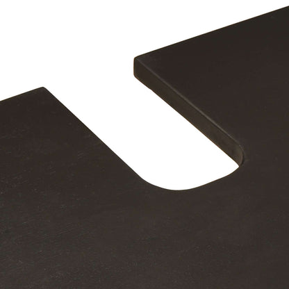 vidaXL Bathroom Cabinet Set 2 pcs Black and Brass Solid Mango Wood