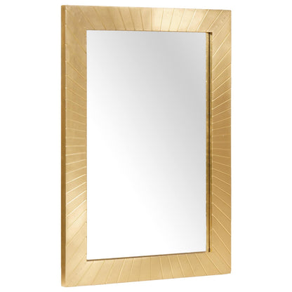 vidaXL Bathroom Cabinet Set 2 pcs Black and Brass Solid Mango Wood