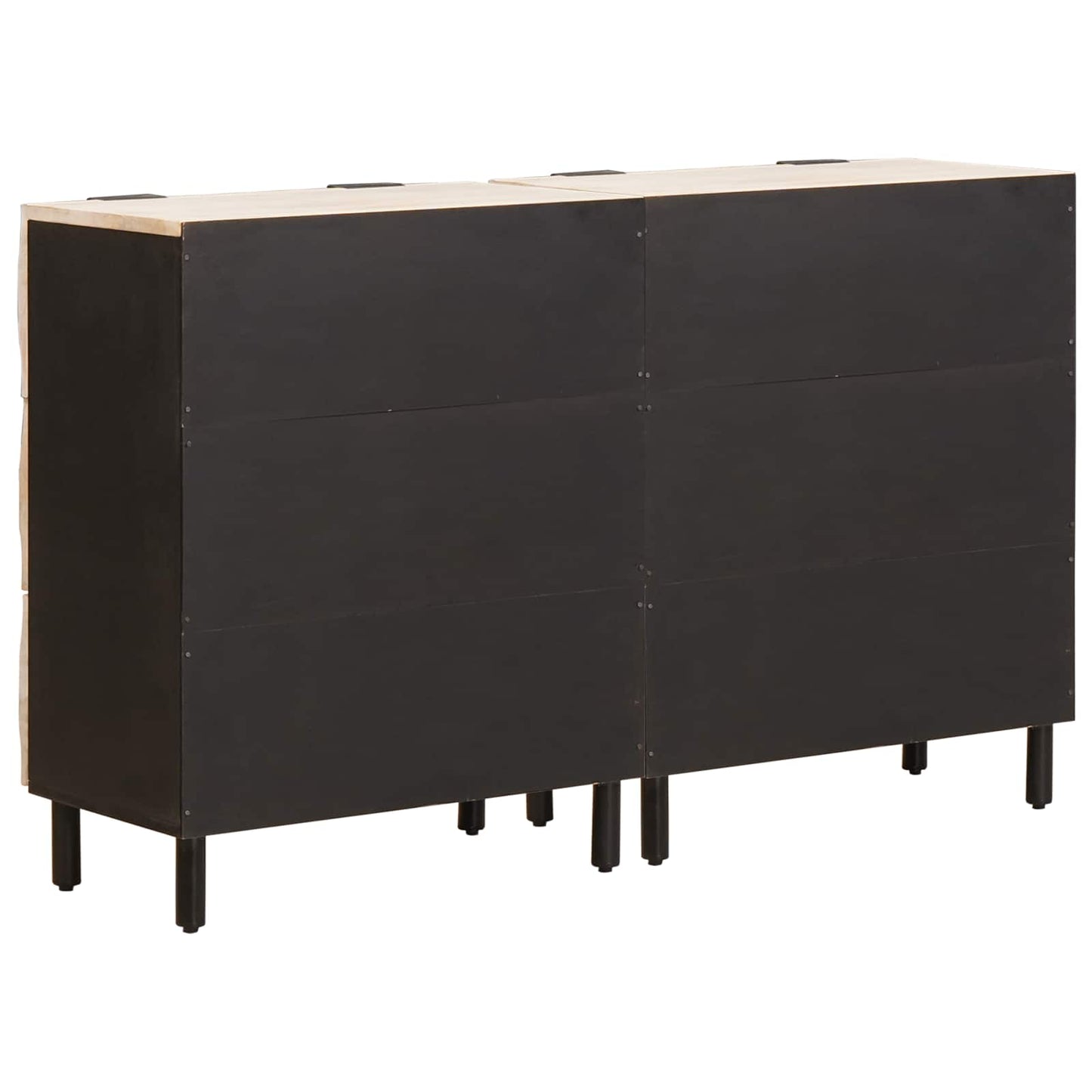 vidaXL Sideboard 2 pcs 60 x 33 x 75 cm Solid Mango Wood