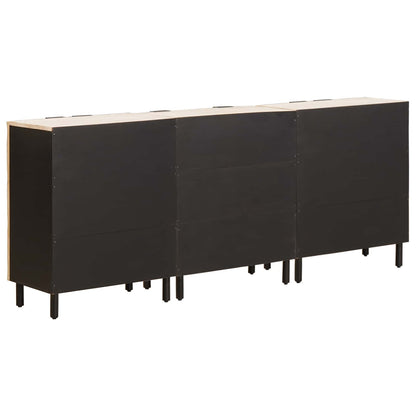 vidaXL Sideboard 3 pcs White Wash Finish 180 x 33 x 75 cm