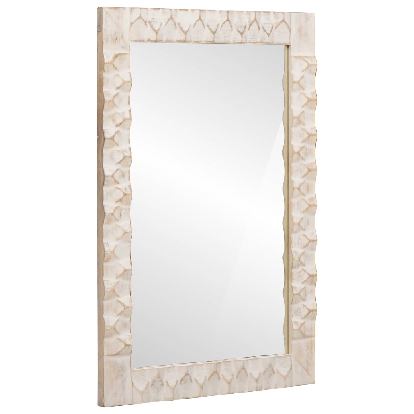 vidaXL Bathroom Sets 3 pcs White Wash Finish Solid Mango Wood