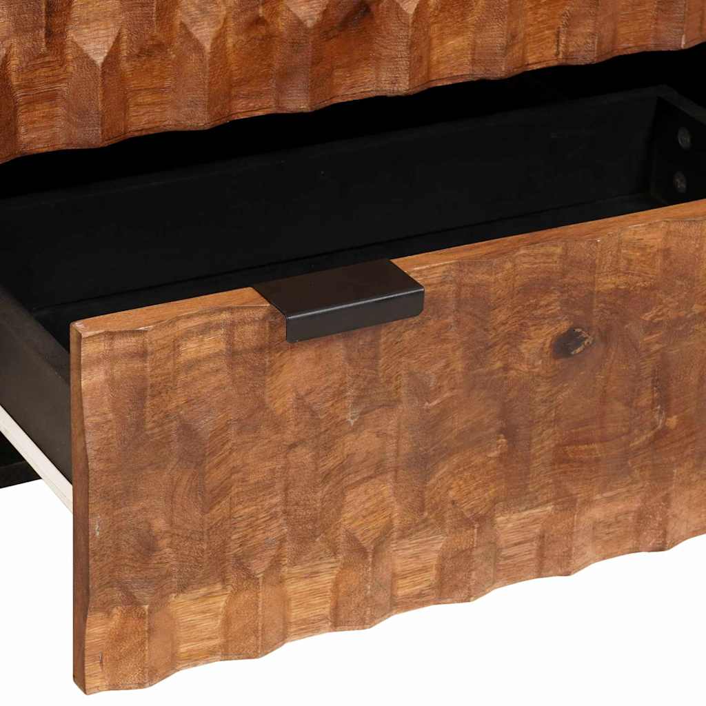 vidaXL Sideboard 2 pcs Acacia Brown Finish 60 x 33 x 75 cm