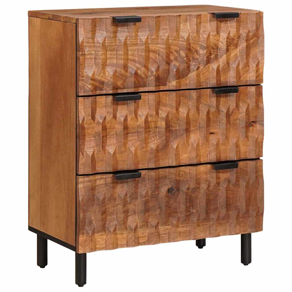 vidaXL Sideboard 2 pcs Acacia Brown Finish 60 x 33 x 75 cm