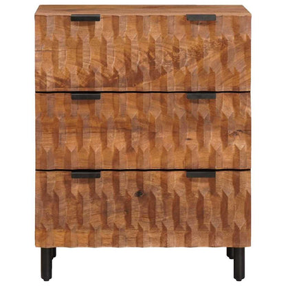 vidaXL Sideboard 2 pcs Acacia Brown Finish 60 x 33 x 75 cm