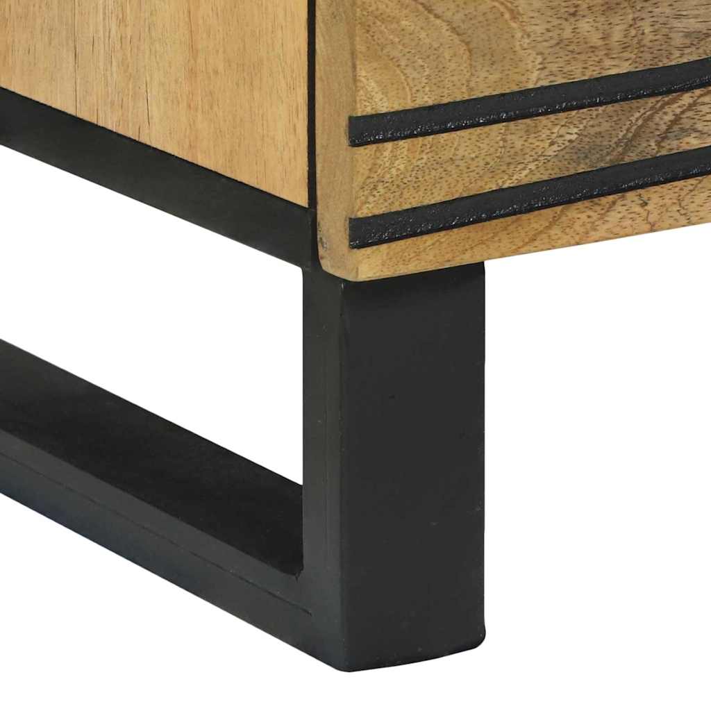 vidaXL Sideboard Set 2 pcs Natural 120 x 33.5 x 75 cm Solid Mango Wood