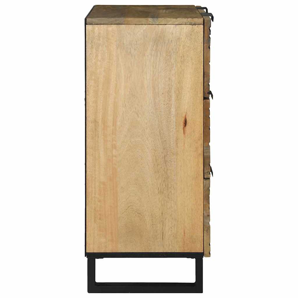 vidaXL Sideboard Set 2 pcs Natural 120 x 33.5 x 75 cm Solid Mango Wood