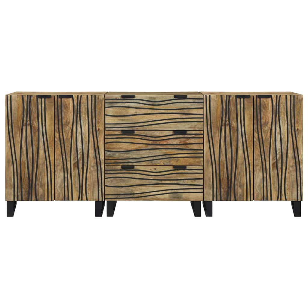 vidaXL Bathroom Furniture Set with Drawer 3 pcs Brown Engineered Wood