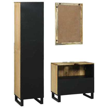 vidaXL Bathroom Furniture Set with Drawer 3 pcs Brown Engineered Wood