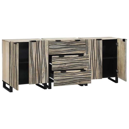vidaXL Bathroom Furniture Set with Drawer 3 pcs White Engineered Wood