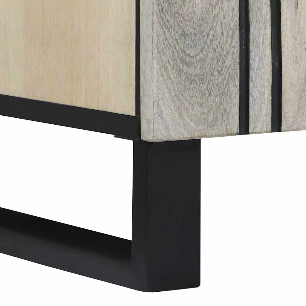 vidaXL Bathroom Cabinet Set 2 pcs White Solid Mango Wood