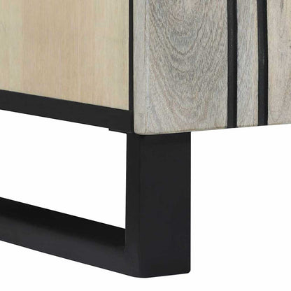 vidaXL Bathroom Cabinet Set 2 pcs White Solid Mango Wood