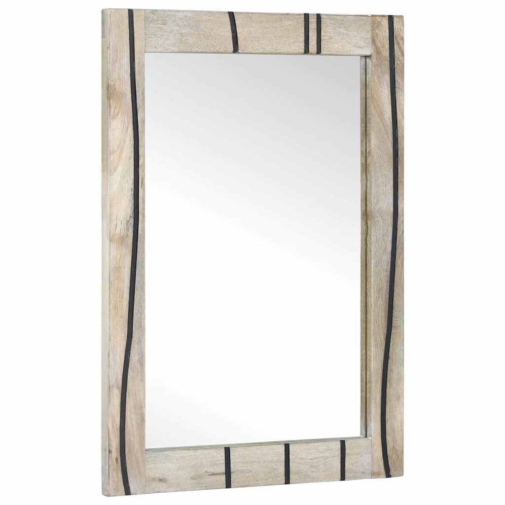 vidaXL Bathroom Cabinet Set 2 pcs White Solid Mango Wood