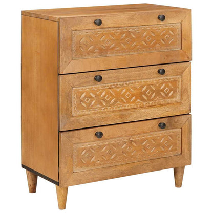 vidaXL Sideboard 2 pcs 120 x 33.5 x 75 cm Solid mango wood Brown