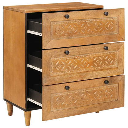 vidaXL Sideboard 2 pcs 120 x 33.5 x 75 cm Solid mango wood Brown