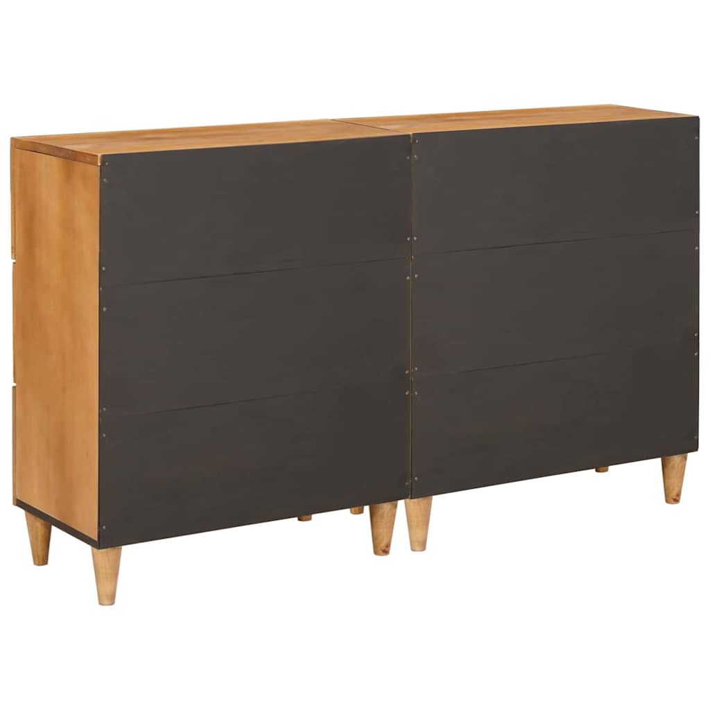 vidaXL Sideboard 2 pcs 120 x 33.5 x 75 cm Solid mango wood Brown