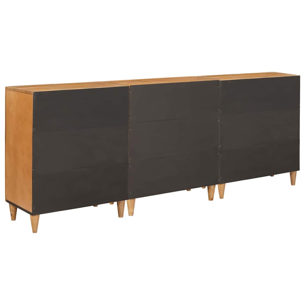 vidaXL Sideboard 3 pcs 180 x 33.5 x 75 cm Solid mango wood Brown