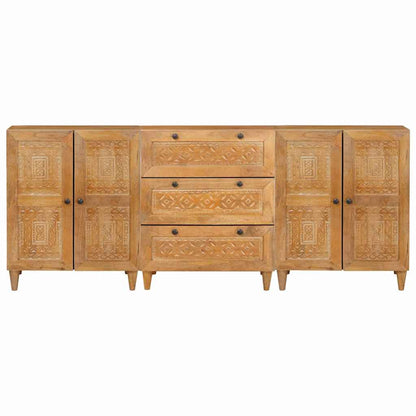 vidaXL Sideboard 3 pcs 180 x 33.5 x 75 cm Solid mango wood Brown