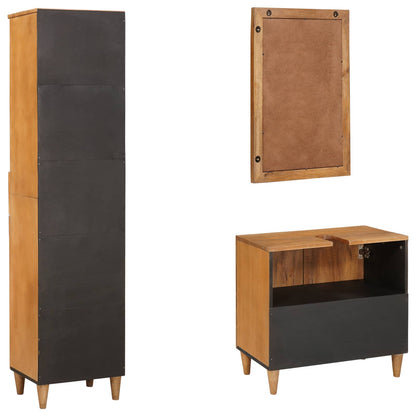 vidaXL Bathroom Furniture Set with Drawer 3 pcs Brown Engineered Wood