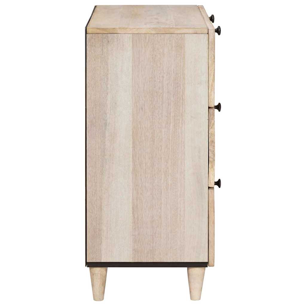 vidaXL Sideboard 2 pcs White 120 x 33.5 x 75 cm Solid mango wood