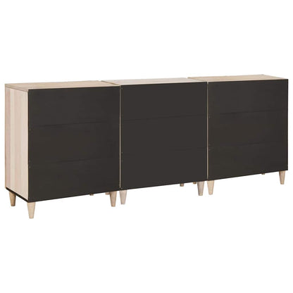vidaXL Sideboard 3 pcs White 180 x 33.5 x 75 cm Solid mango wood