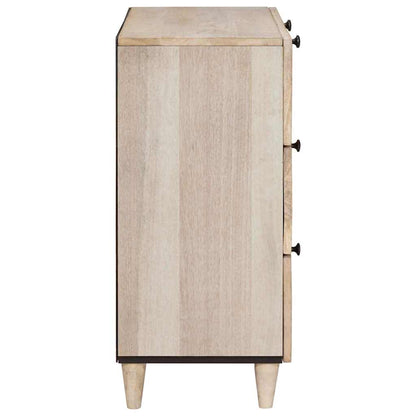 vidaXL Sideboard 3 pcs White 180 x 33.5 x 75 cm Solid mango wood