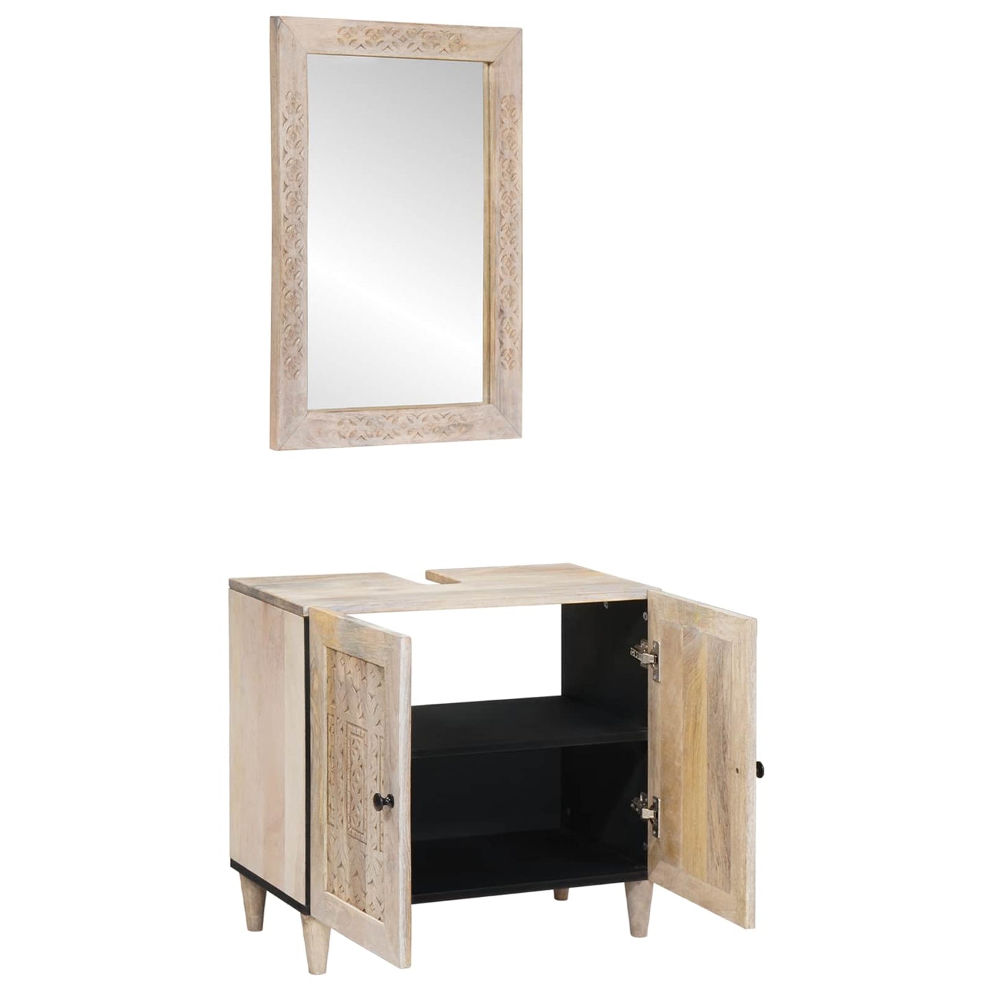 vidaXL Bathroom Furniture Set 2 pcs White Engineered Wood