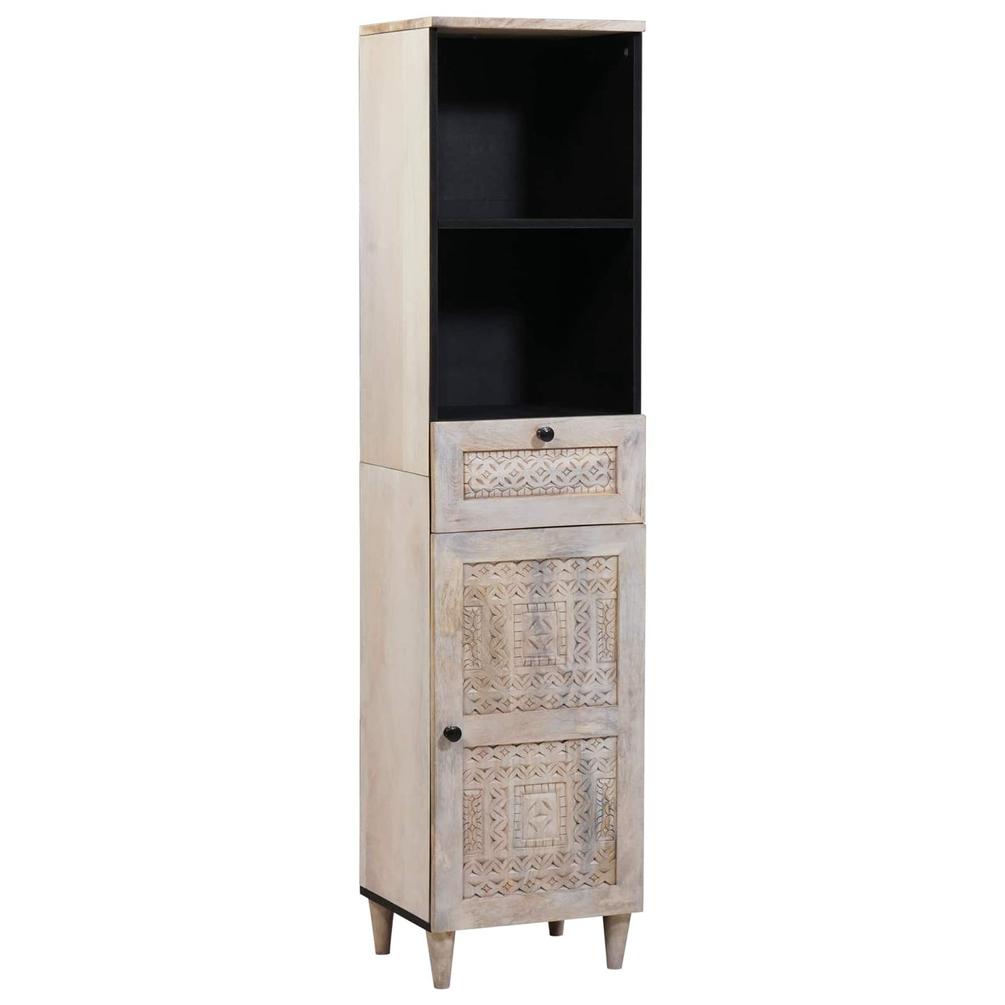 vidaXL Bathroom Furniture Set with Drawer 3 pcs White Engineered Wood