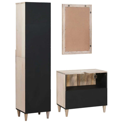 vidaXL Bathroom Furniture Set with Drawer 3 pcs White Engineered Wood