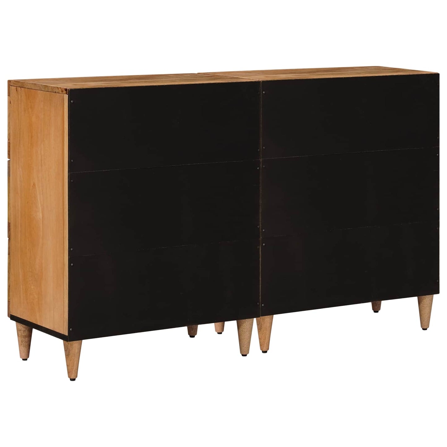 vidaXL Sideboard 2 pcs Natural 60 x 33 x 75 cm Solid Mango Wood