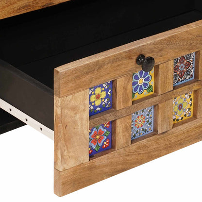 vidaXL Sideboard 3 pcs Natural 60 x 33.5 x 75 cm Solid Mango Wood