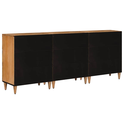 vidaXL Sideboard 3 pcs Natural 60 x 33.5 x 75 cm Solid Mango Wood