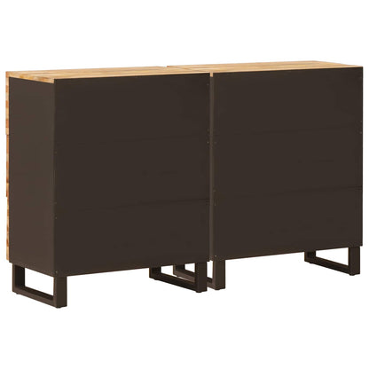 vidaXL Sideboard 2 pcs Brown 60 x 33 x 75 cm Solid Mango Wood