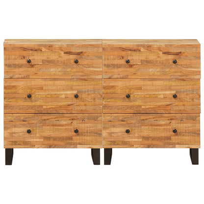 vidaXL Sideboard 2 pcs Brown 60 x 33 x 75 cm Solid Mango Wood
