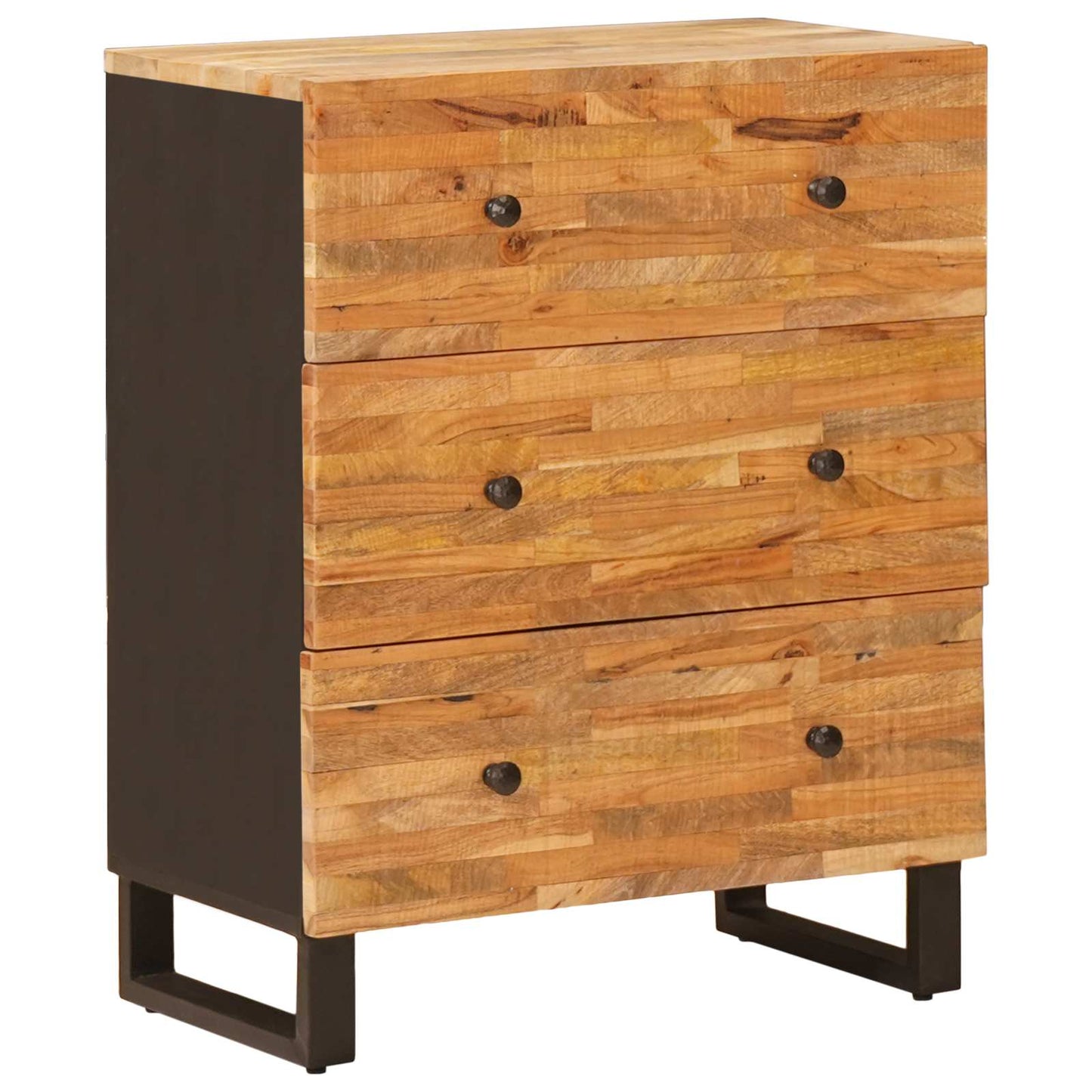 vidaXL Sideboard 3 pcs Brown 60 x 33 x 75 cm Solid Mango Wood